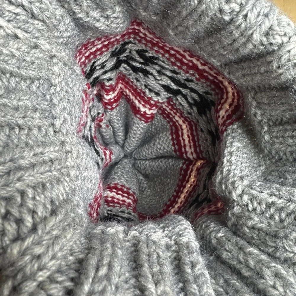 FAZL Handmade Himalayan Hat Beanie Uttar North Gray Black Red Unisex Adult‎